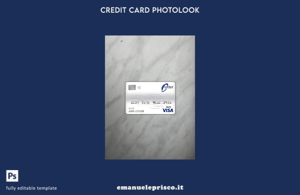 modello frontale photolook con carta di debito visto bancario Canada Crawfordtec